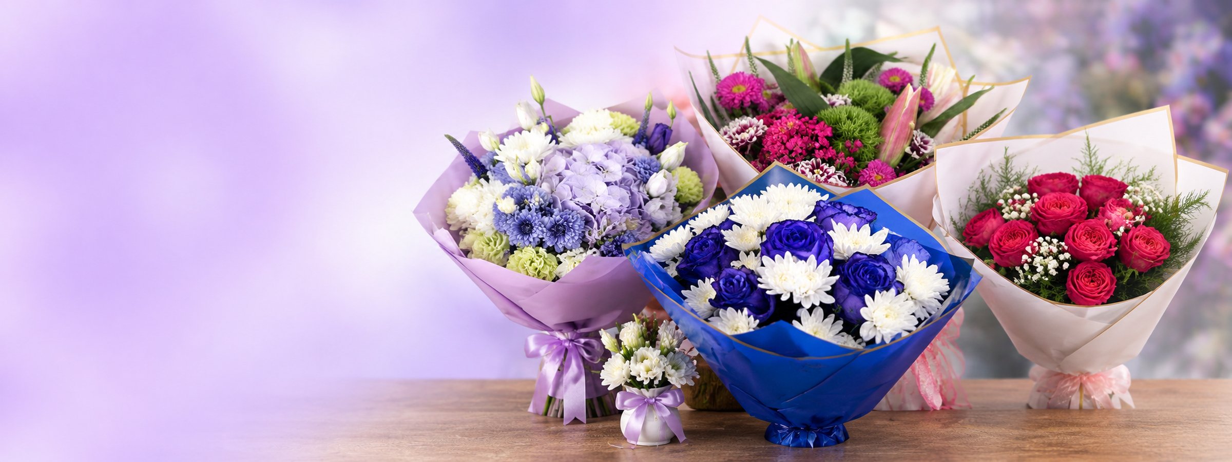 Fresh bouquets ready in the Magic Blooming shop at Kingsway Mall